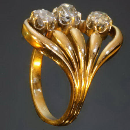 Typical Art Nouveau diamond engagement ring (image 11 of 15)